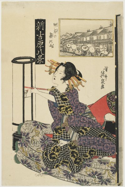 Rainy Night With a Regular Customer by Keisai Eisen